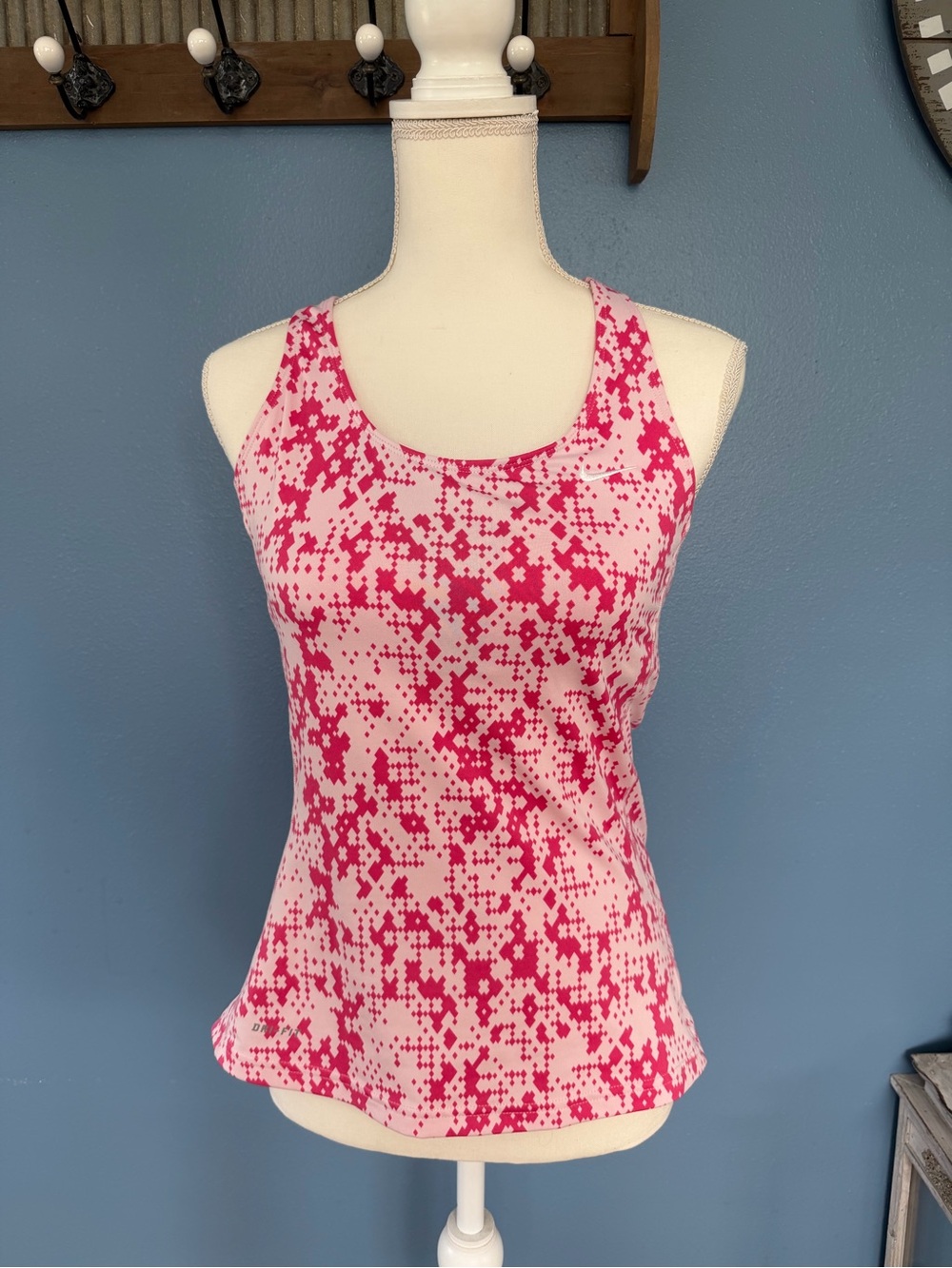Women’s Pink Pixel Print NIKE Tank Top